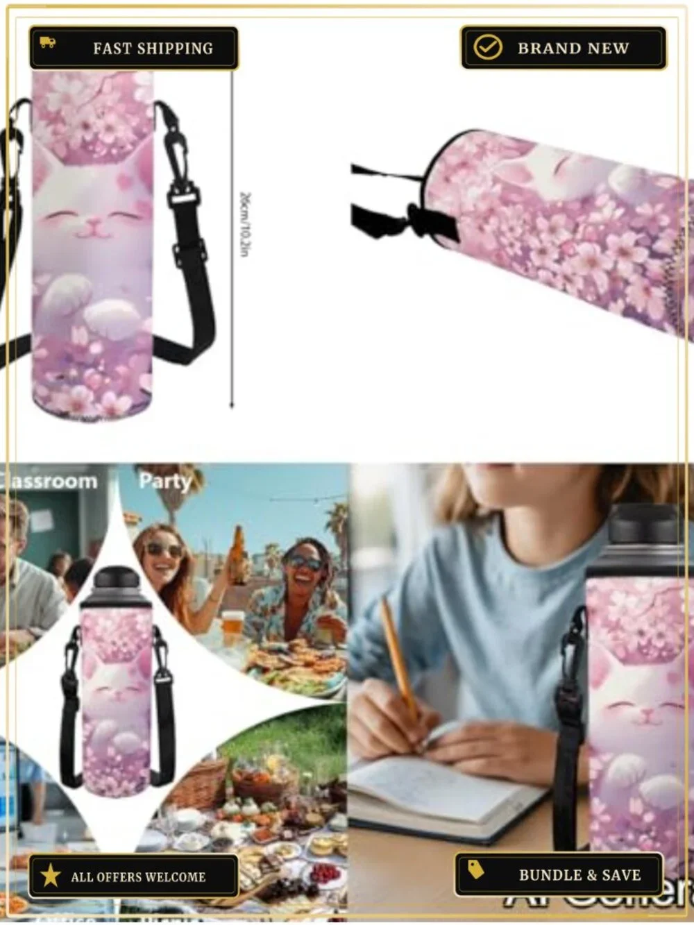 Kids Backpack Set with Lunch Bag Pencil Case Water Bottle Holder 17 inch Bookbag